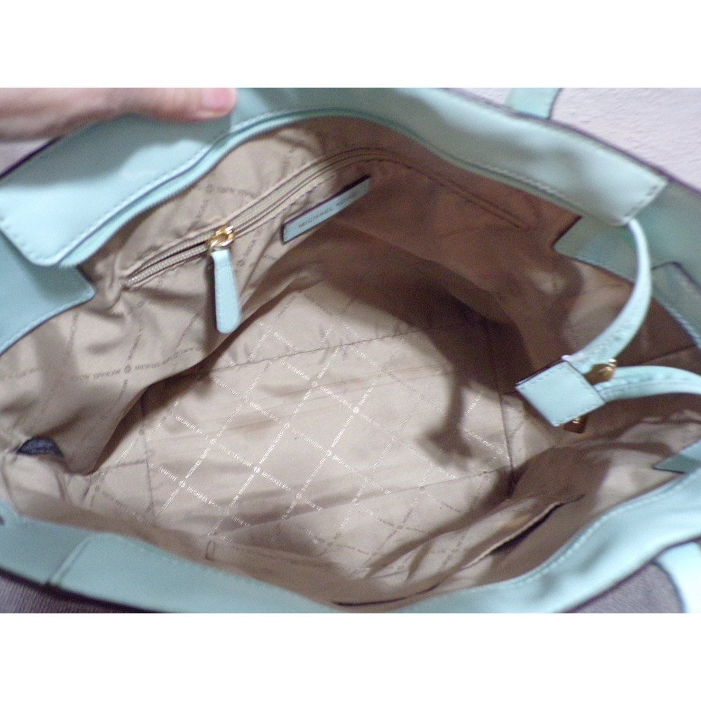 Michael Kors Mint Large Belted Tote with Gold Accents Including Wallet Included. - Picture 5 of 10